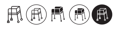 Medical Walker Icon vector