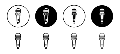 Microphone Press Icon vector