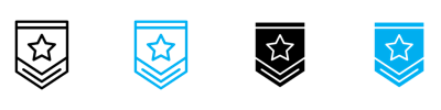 Military Rank Badge Icon vector
