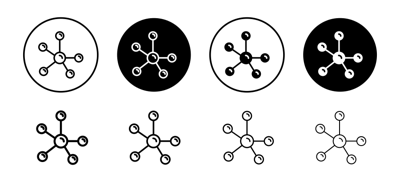 Molecule Icon vector