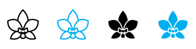 Moth Orchid Icon 2 vector