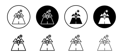 Navigation Road Trip Icon vector