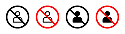 No Account Sign vector