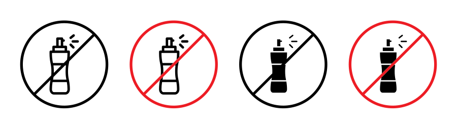 No Aerosol Spray Sign Icon SVG