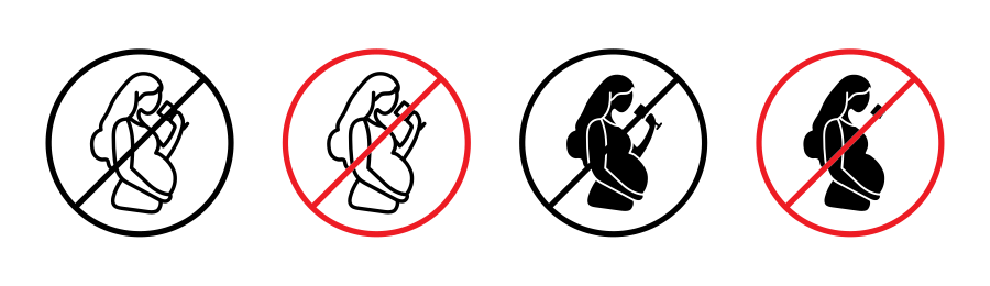 No Alcohol During Pregnancy Period Sign Icon SVG