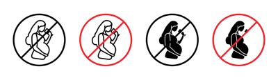 No Alcohol During Pregnancy Period Sign vector