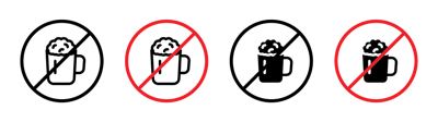 No Alcohol Sign vector