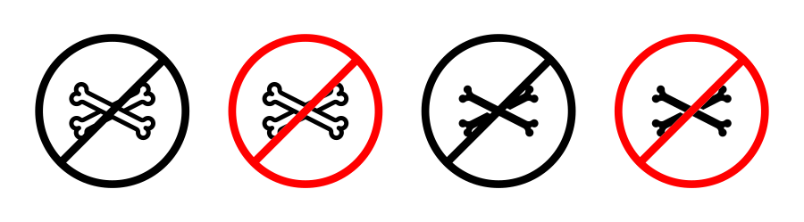 No Bones Sign Icon SVG