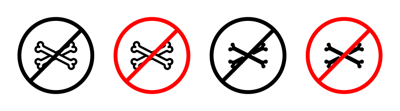 No Bones Sign vector