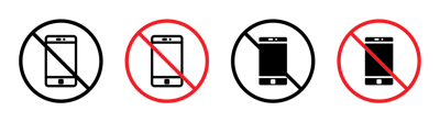 No Cell Phone Sign vector