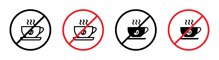 No Coffee Cup Sign Icon SVG
