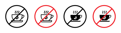 No Coffee Cup Sign vector