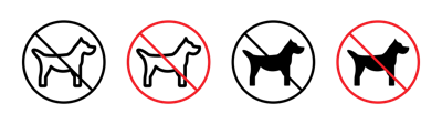 No Dogs Allowed Sign vector
