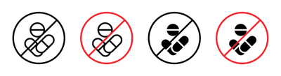 No Drugs Sign vector
