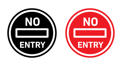 No Entry Road Sign vector