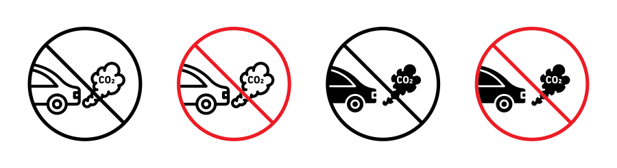 No Exhaust Gases Sign Icon SVG