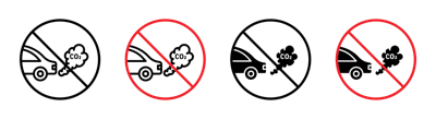 No Exhaust Gases Sign vector