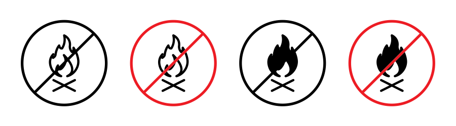 No Fire Sign Icon SVG