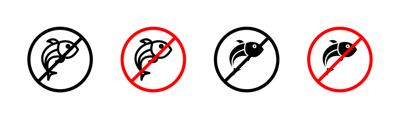 No Fish Icon vector