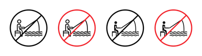 No Fishing Sign vector