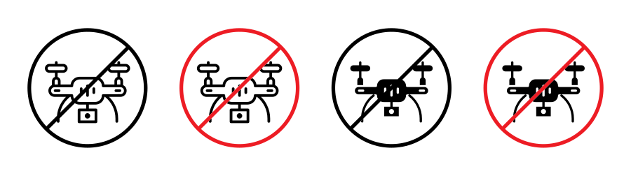 No Fly Drones Sign Icon SVG