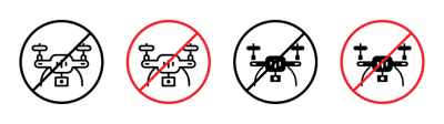 No Fly Drones Sign vector