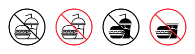No Food Allowed Sign vector