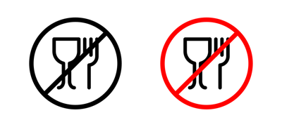 No Food Icon vector