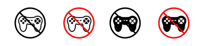 No Game Icon vector