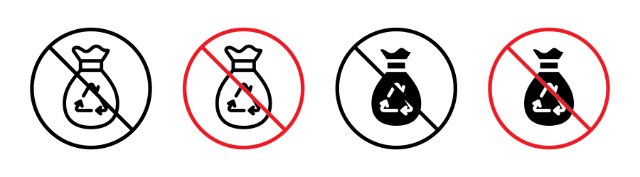 No Garbage Sign Icon SVG