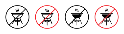 No Grill Sign vector