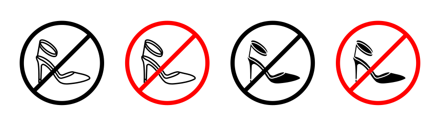 No High Heels Sign Icon SVG