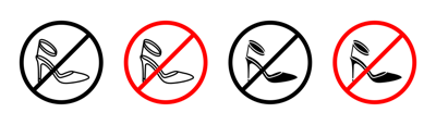 No High Heels Sign vector