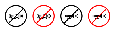 No Horn Sign vector