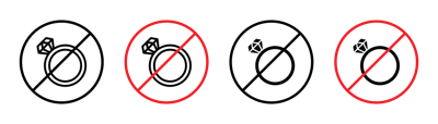 No Jewelry Sign 2 vector