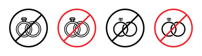No Jewelry Sign vector