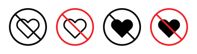 No Love Sign vector