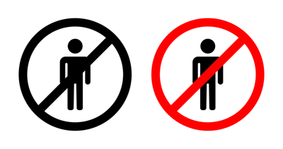 No Man Sign vector