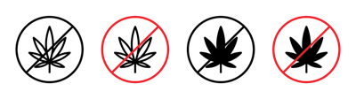 No Marijuana Sign vector