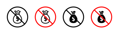 No Money Icon vector