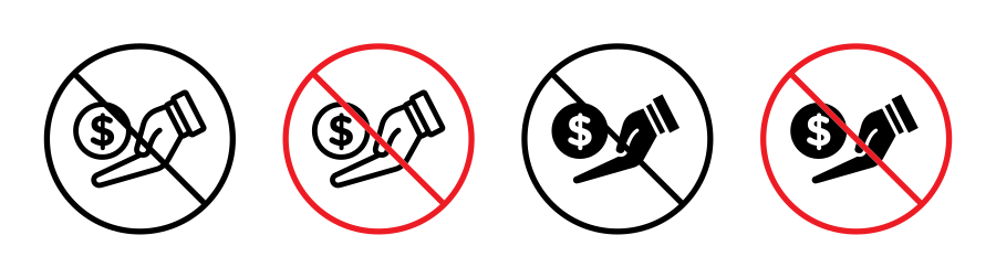 No Money Sign Icon SVG