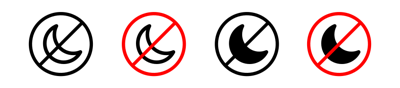No Moon Icon vector