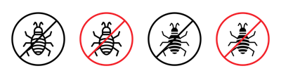 No Parasitic Insects Sign vector