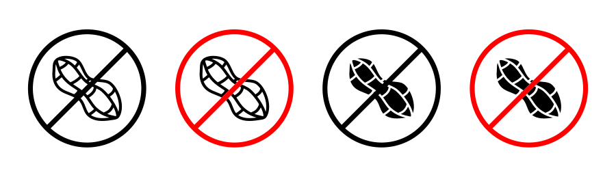 No Peanut Sign Icon SVG