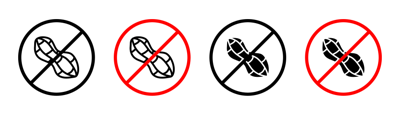 No Peanut Sign vector