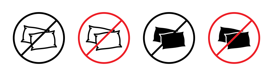 No Pillow Sign Icon SVG