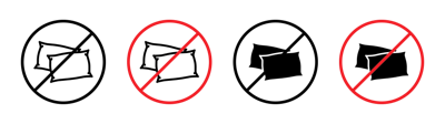 No Pillow Sign vector