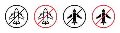 No Plane Sign vector