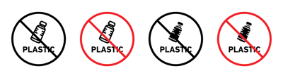 No Plastic Sign vector