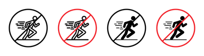 No Running Sign vector